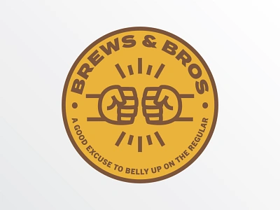 Brews & Bros badge beer brews bro bros circle fist bump logo