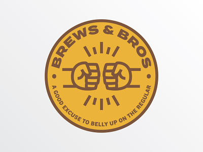 Brews & Bros badge beer brews bro bros circle fist bump logo