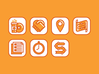 ReachMore icons breakfast location map network system templates time