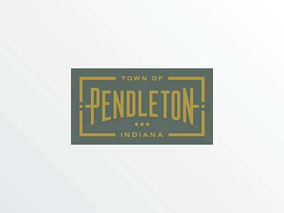 Town of Pendleton bridge indiana logo town type