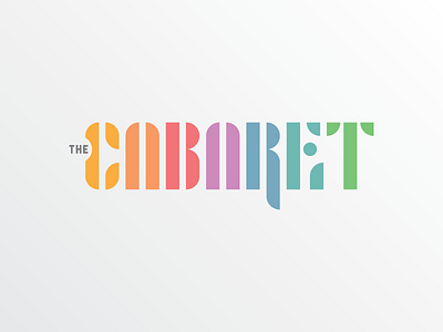Cabaret Unused B cabaret logo rainbow type