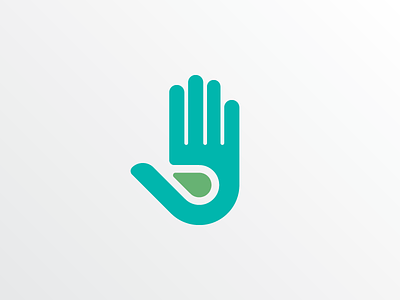 Hand drop drop hand logo