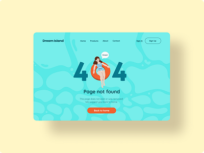 Error 404 page - UI Challenge #04 app character clean dailyui design flat graphic design icon illustration illustrator logo logo design minimal typography ui ux vector web website
