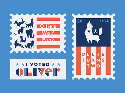 Birthday Package: Part One 2020 american americana birthday candidate cents election flag patriotic political politics president presidential presidential campaign stamp stickers usa vote wolf wolves