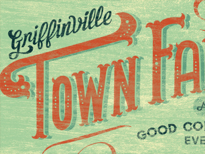 Town Fair Sign custom typography design hand lathering hand lettering handlettering script sign signage typography vintage