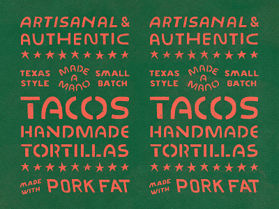 Oso Typographic Elements banner custom lettering hand lettering lettering mexican mexico poster restaurant restaurant branding stars tacos tex mex texas tortillas typography