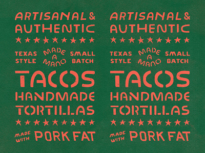 Oso Typographic Elements banner custom lettering hand lettering lettering mexican mexico poster restaurant restaurant branding stars tacos tex mex texas tortillas typography