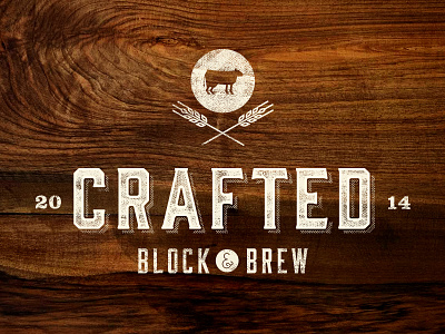 Crafted Block & Brew - Logo brand branding brew crafted craftedblockandbrew craftedorlando logo logo design orlando restaurant restaurant logo