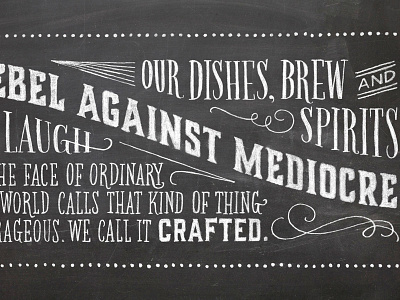 Crafted Block & Brew - Chalk Art chalk art chalk lettering chalkart chalklettering custom hand lettered handlettered letterer lettering restaurant type typography