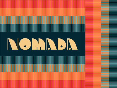 Nomada: Uno 70s art deco baja brand branding california logo logo design mexican mexico nomad pattern retro retro typography surfer textile thread traveler typography vintage