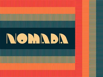 Nomada: Uno 70s art deco baja brand branding california logo logo design mexican mexico nomad pattern retro retro typography surfer textile thread traveler typography vintage