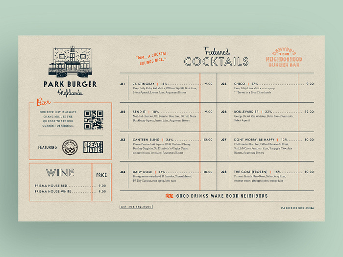 PB Drink Menus by Val Waters for 48 Savvy Sailors on Dribbble