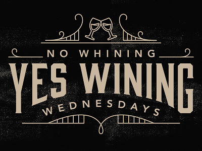 Wine Wednesdays custom lettering custom type lettering restaurant typography