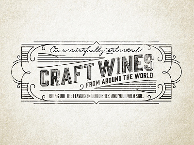 Crafted Wine Menu Detail custom lettering custom type lettering restaurant typography