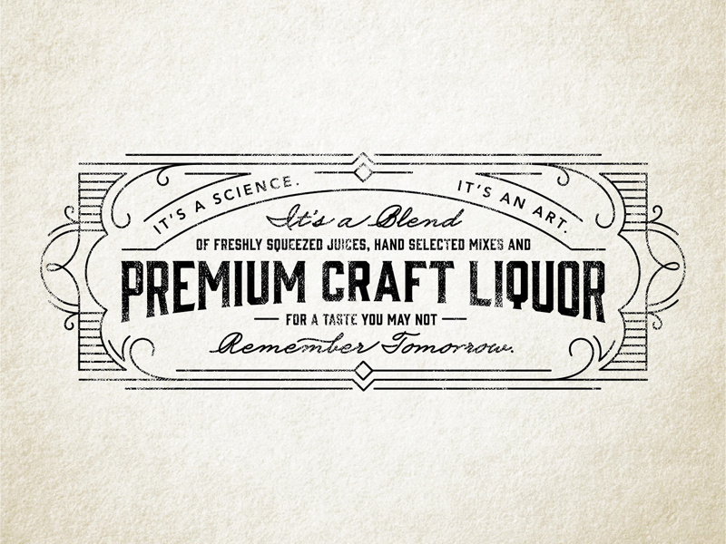 Crafted Cocktail Menu Detail By Val Waters On Dribbble