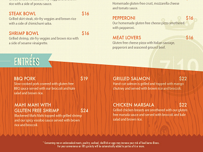 Splitsville Gluten-Free Menu