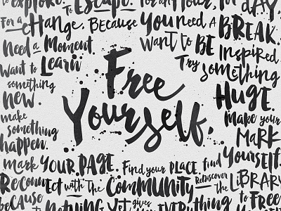Free Yourself Campaign ad ad campaign custom typography hand drawn hand lettering hand lettering handdrawn handlettering lettering typography