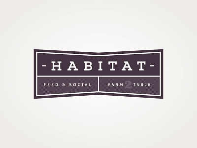 Habitat / Deux brand branding logo logo design restaurant restaurant logo