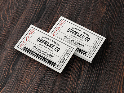 GCG Business Card #1 bc business card business cards growlers letterpress stationery