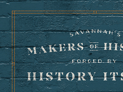 Savannah Historic District ad brand branding handlettering handpainting historic lettering logo mural savannah