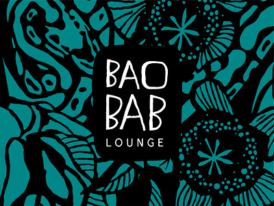 Baobab Lounge Branding africa african baobab bar brand branding flower handlettering lettering logo logotype lounge mudcloth pattern python restaurant savannah tribal typography wordmark