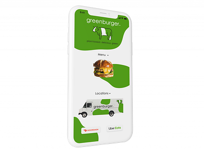 greenburger. Food Truck App branding logo rebound