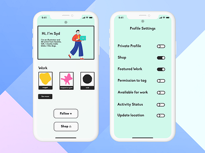 Profile and Settings #Daily UI