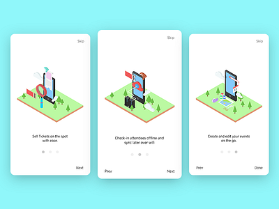 Onboarding screens debut first shot isometric minimalist onboarding onboarding screens pastel tutorial