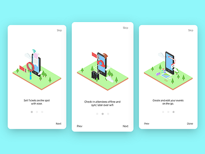 Onboarding screens