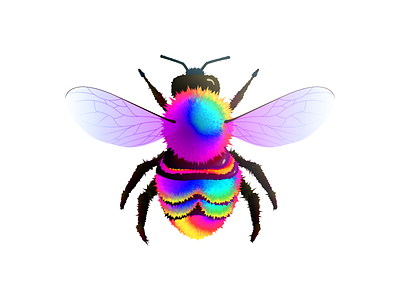 Radioactive bee bee blend graphicdesign heatmap illustration