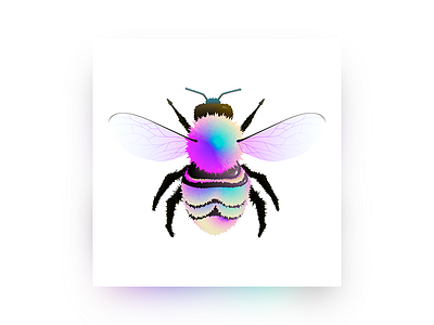 Bee. art artwork bee blend graphicdesign heatmap illustration insect pastel