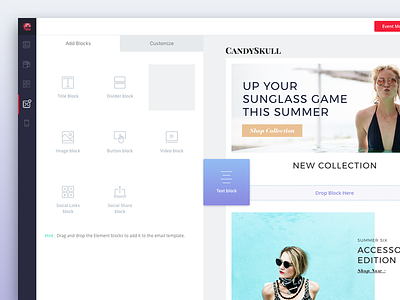 Exploration - Email Editor dashboard editor email fashion gradient minimal template