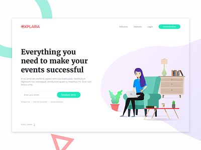 Homepage concept concept gradient homepage illustration web