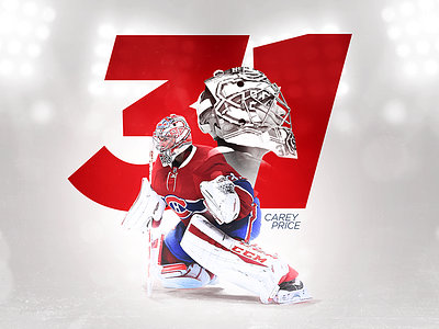 Carey Price // 31 gohabsgo hockey ice number profile typography