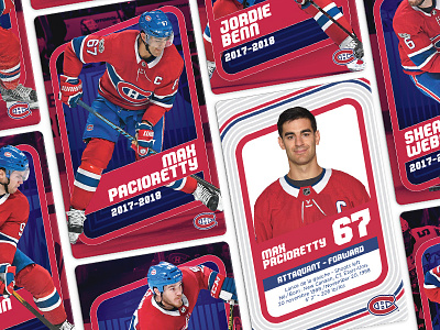Hockey Cards // 2017-18 blue cards hockey montreal red white