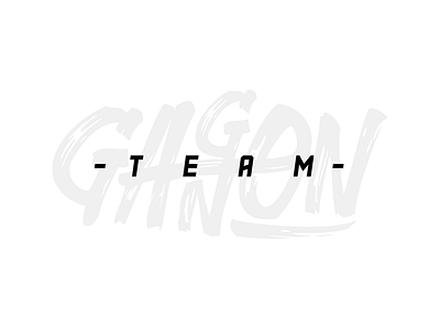 Team Gagnon black and white lastname typography