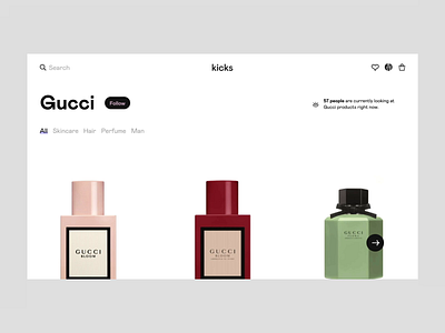 product carousel animation beauty carousel clean e-comerce minimal minimalistic shopping typography ui ux web