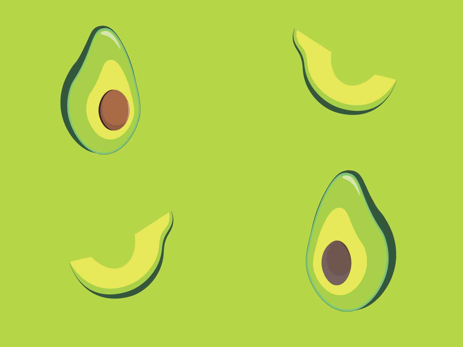 Avocado pattern adobe animation avocado design eat eco graphic design green happy illustration ui vegan