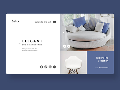 Furniture Landing Page chair furniture website landingpage moderndesign sofa webuiuxdesign