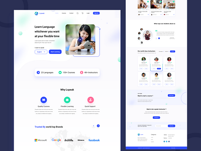 LMS-Language Learning Management Website UI/UX Design