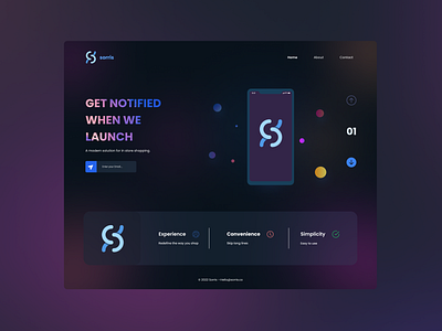 Notification Landing Page UI UX design