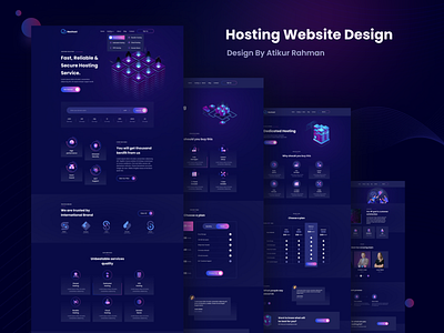 Hosting Website UI/UX Design app design hosting hsotingwebsite landingpage sharedhosting ui uidesign uiux vpnhosting webuiuxdesign