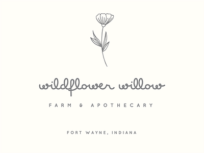 Wildflower Willow Logo branding illustration logo typography vector