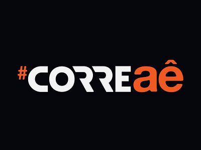 #Corre aê - Branding black hashtag orange robert a.j run speed