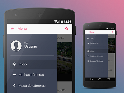 Android material design menu