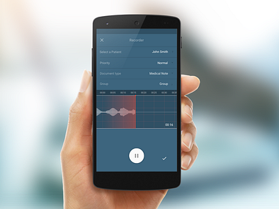 Mobile record app dictation record voice recorder
