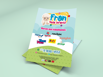 Panfleto Fran Moda Infantil design flyer design illustration