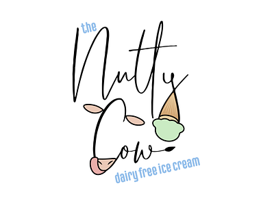 The Nutty Cow Mock Logo Design