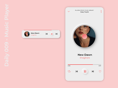 Daily UI 009 - Music Player 100 days of design 100daychallenge beginner daily ui daily ui 009 dailyui design music app music app ui music player