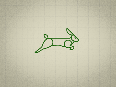 Rabbit bunny fast hare icon illustration jump line rabbit run